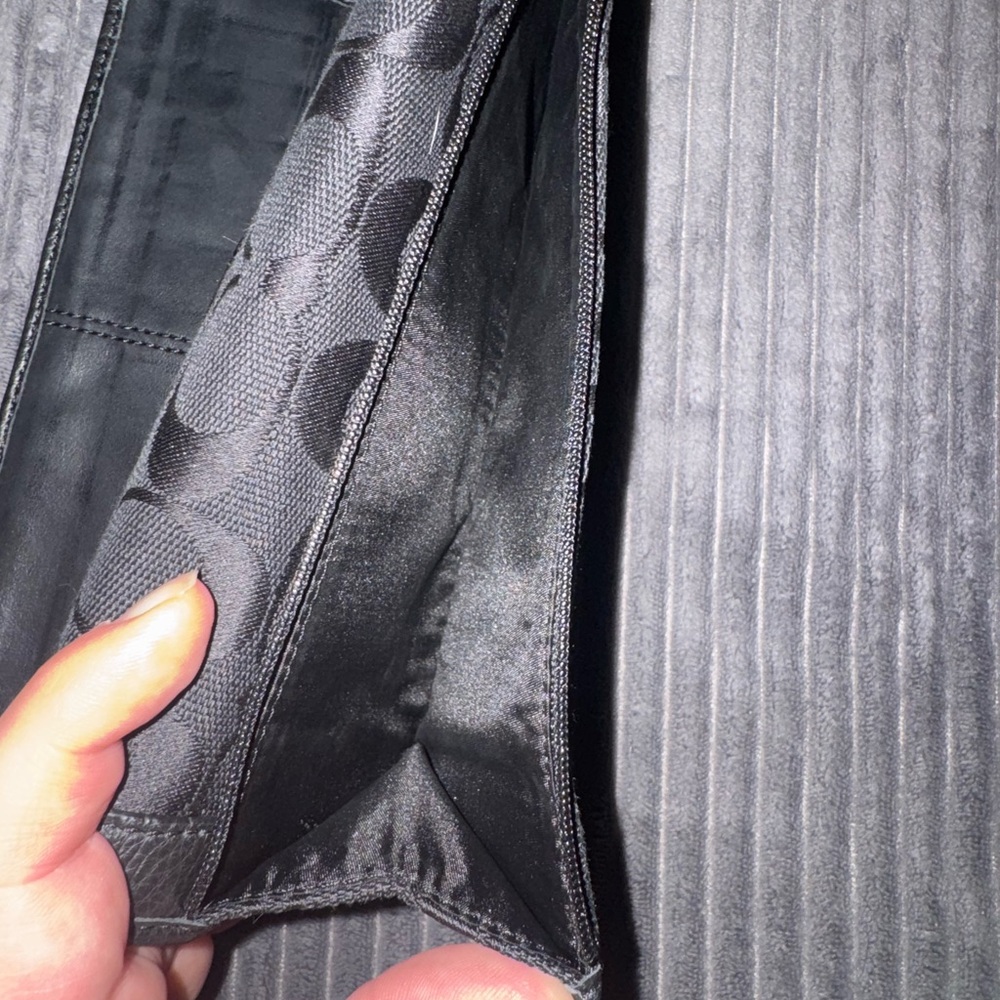 Coach Black Signature Jacquard Continental Wallet with Turnlock - Picture 5 of 5